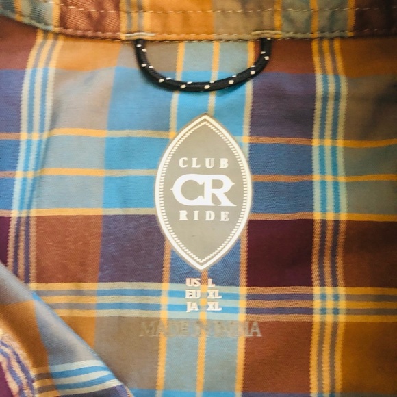 MEN’S LIGHTWEIGHT COLLARED SNAP-CLOSURE S/S LRG CLUB RIDE CYCLING SHIRT (EUC) - Picture 7 of 7